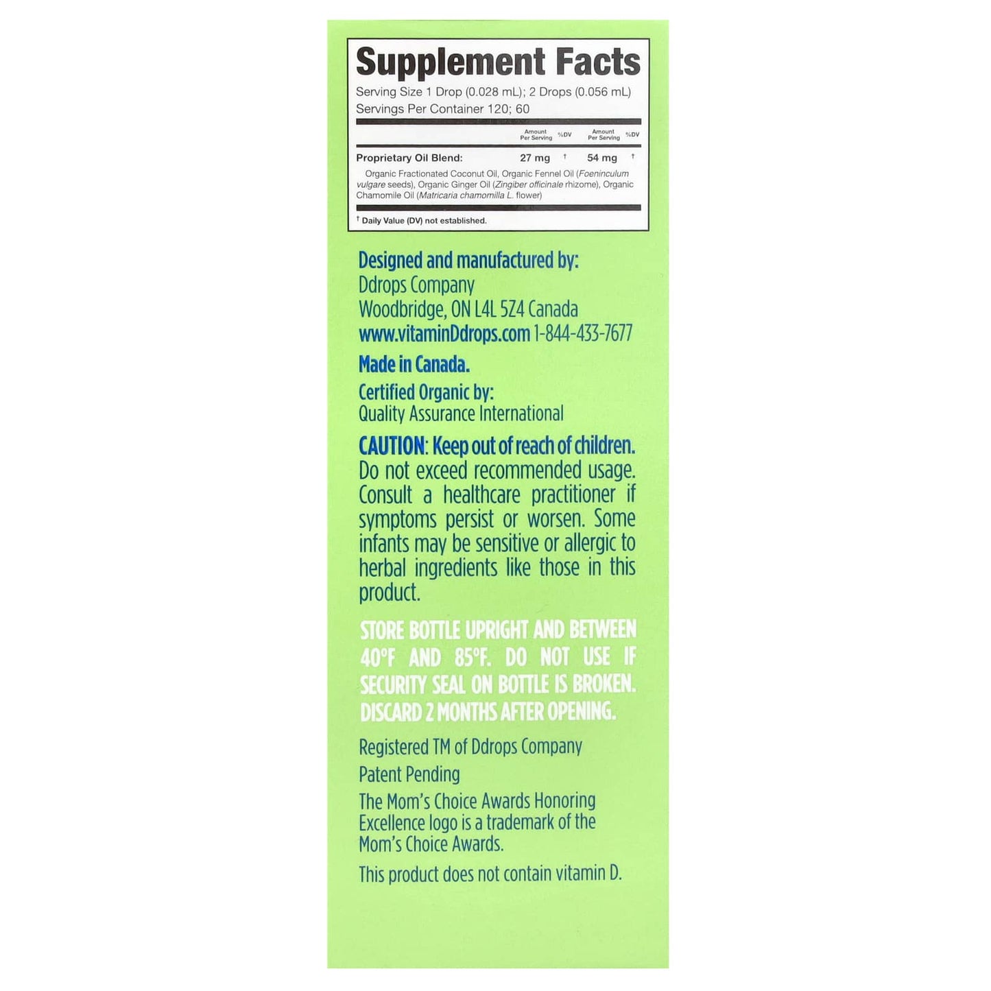 Ddrops Baby Tummy Relief Drops - Organic, Non-GMO, and Gentle - Image 2