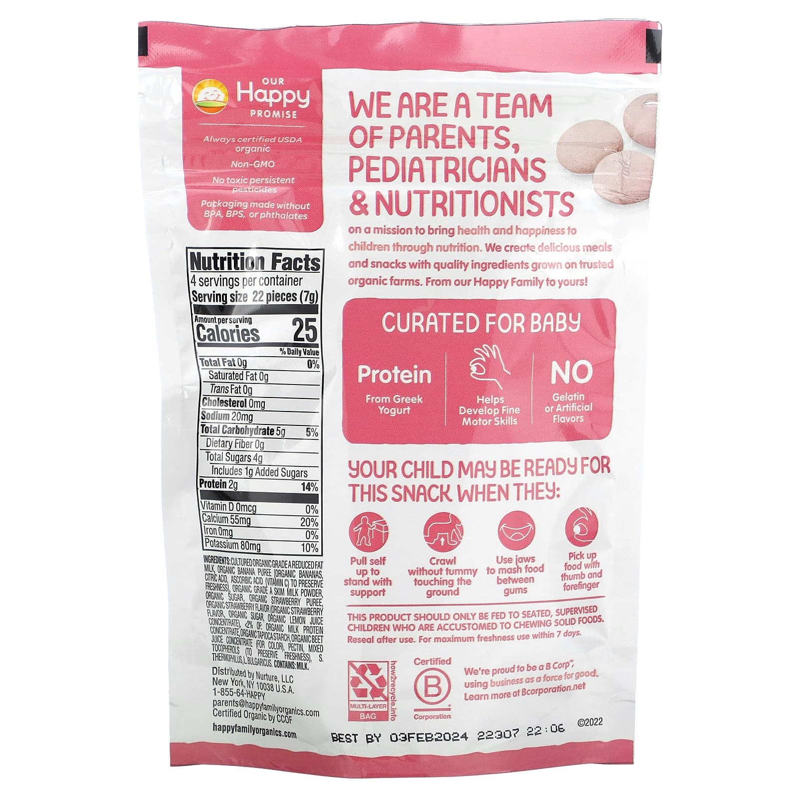 Organic Greek Yogurt Snacks for Babies & Toddlers by Happy Family - Image 2