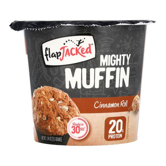 FlapJacked Cinnamon Roll Mighty Muffin, 20g Protein, 7g Sugar, 30 Sec - Image 1