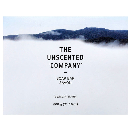 The Unscented Company, Soap Bar, Fragrance Free, 5 Bars, 21.16 oz (600 g) - Image 1