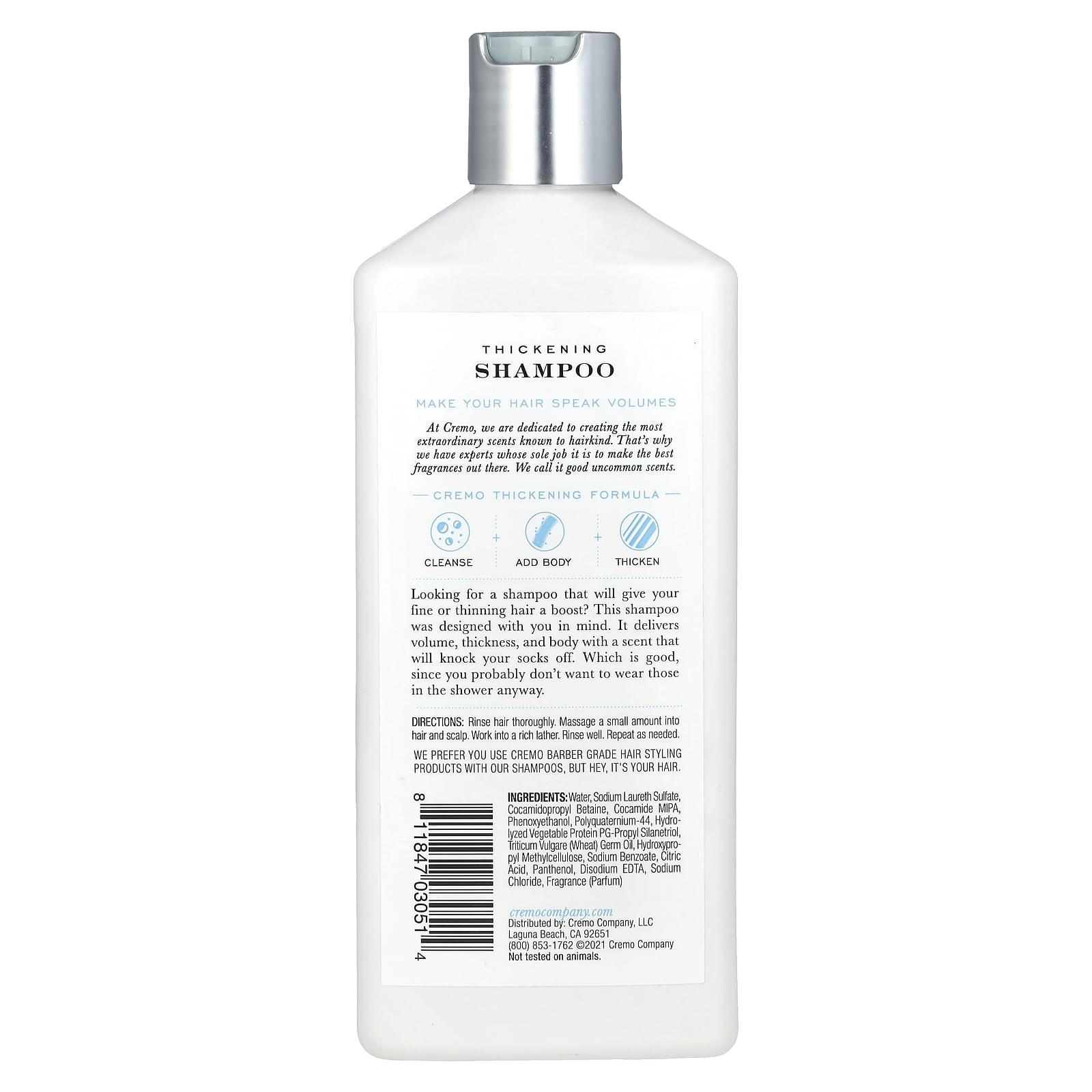 Cremo Thickening Shampoo with Juniper & Eucalyptus (473ml) - Image 2