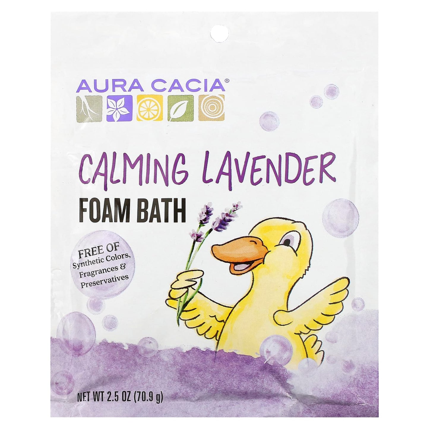 Lavender Calming Foam Bath by Aura Cacia, 2.5 oz - Image 1