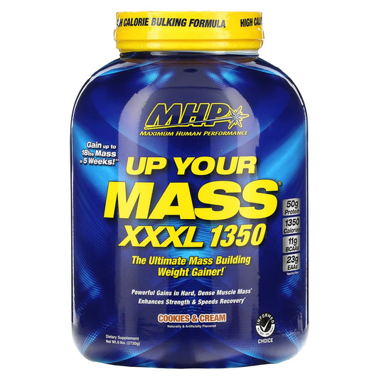 MHP, Up Your Mass XXXL 1350, Cookies & Cream, 6 lbs (2,720 g) - Image 1