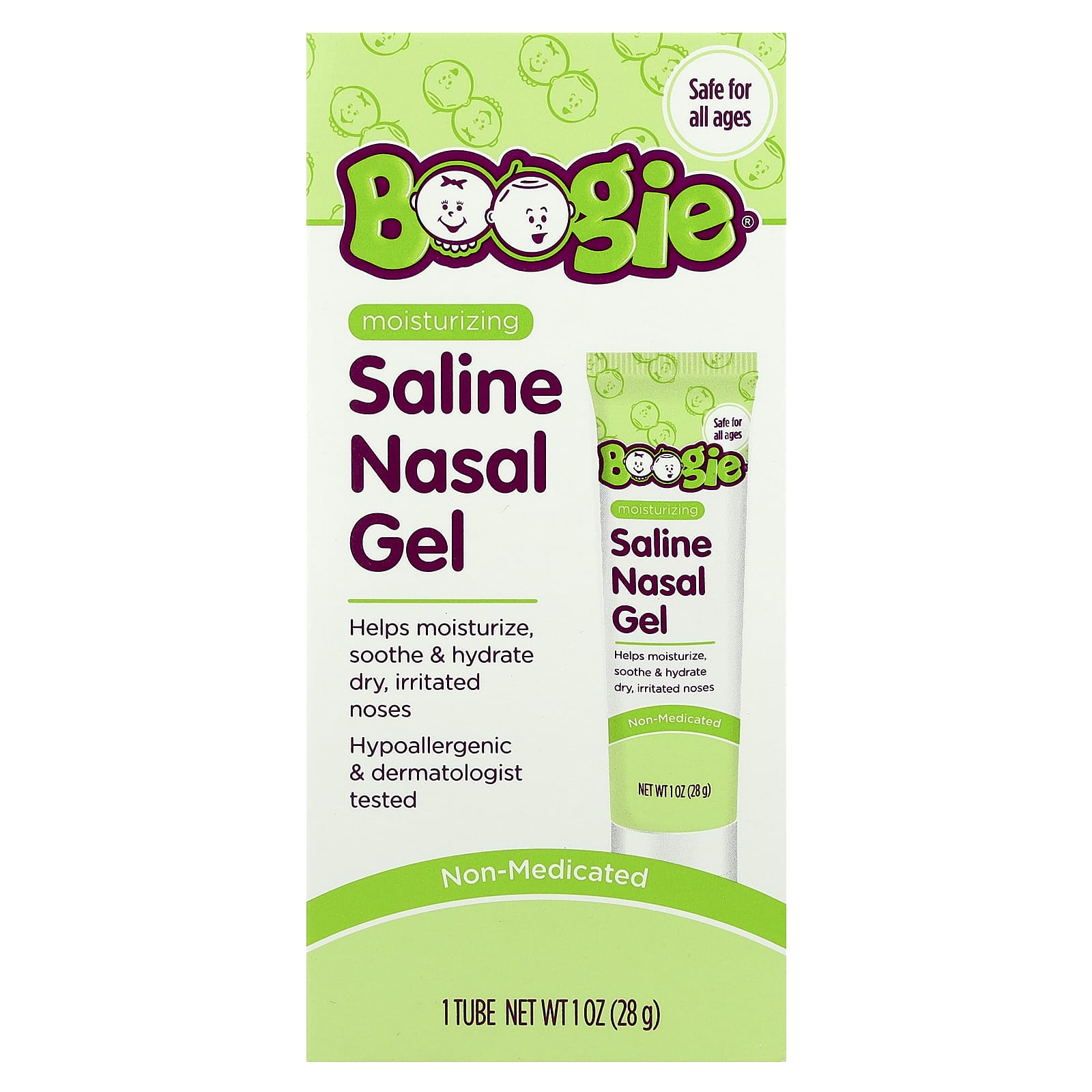 Boogie Wipes Saline Nasal Gel for Dry, Irritated Noses (1 oz) - Image 1