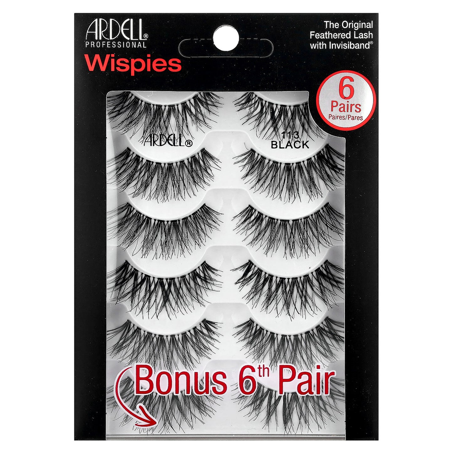 Ardell Wispies Eyelashes 6 Pairs Black - Image 1