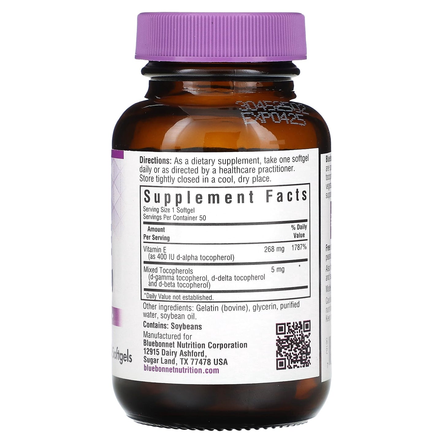 Bluebonnet Nutrition, Vitamin E, 50 Softgels
