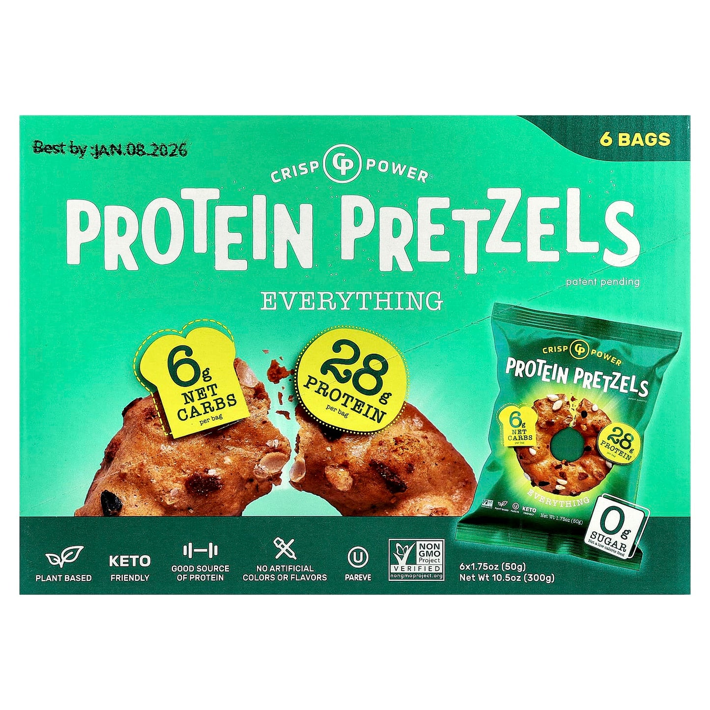 Plant-Based Protein Pretzels - Keto Friendly Crispy Snacks - Image 1
