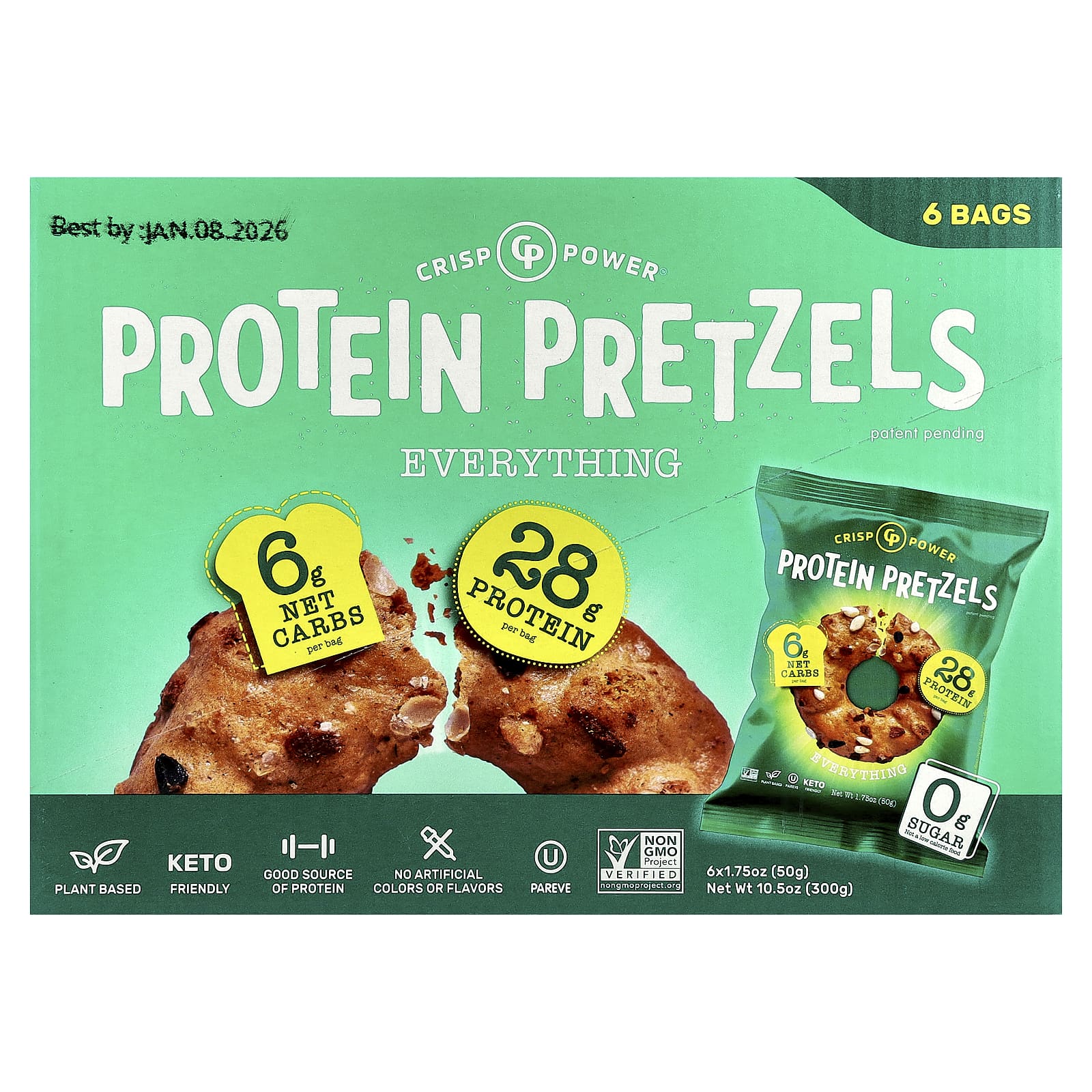 Plant-Based Protein Pretzels - Keto Friendly Crispy Snacks - Image 1