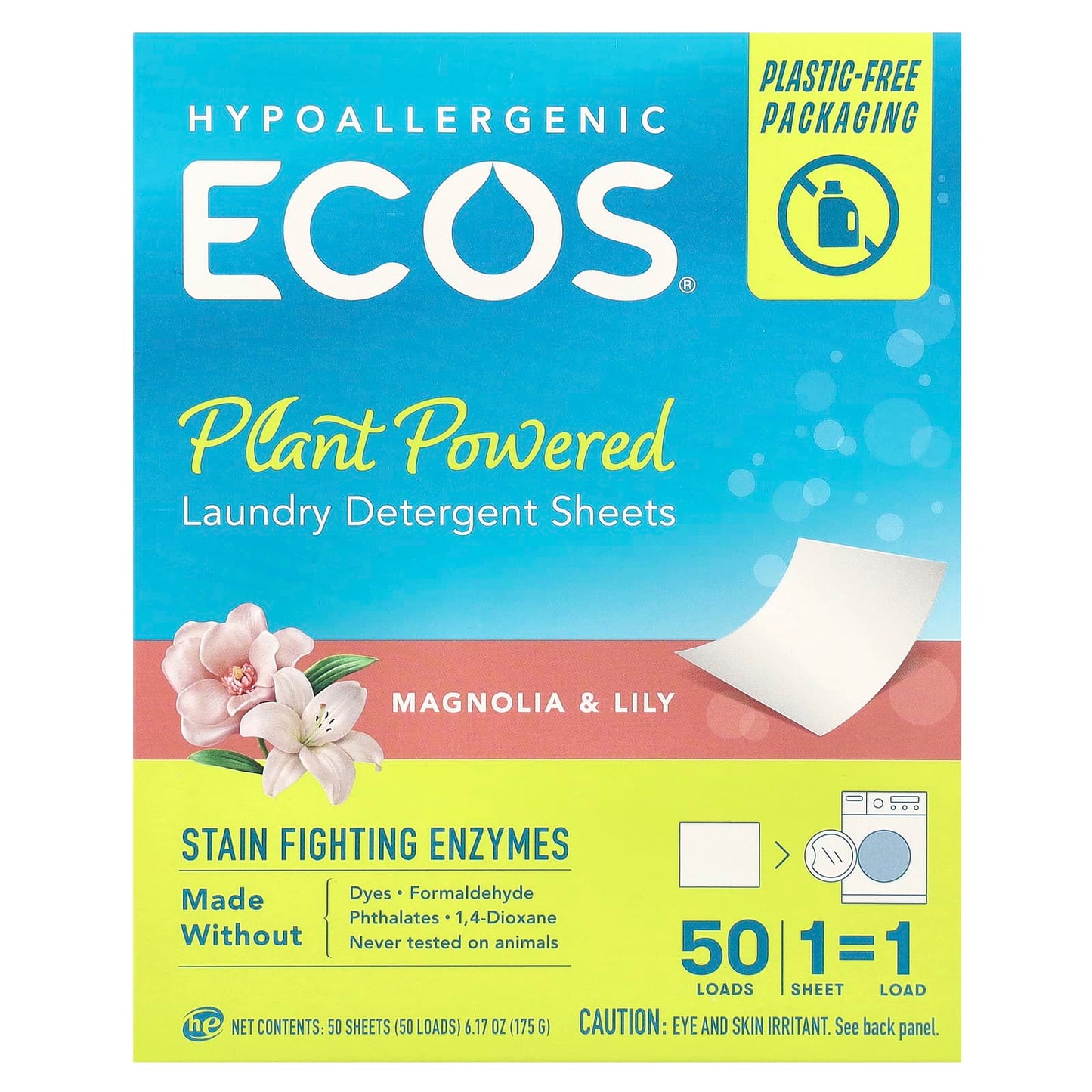 Earth Friendly ECOS Laundry Detergent Sheets - Plant Powered, Cruelty-Free - Image 1