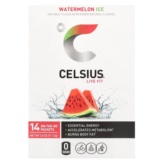 Boost Metabolism with Celsius Live Fit Watermelon Ice Energy Drink - Image 1
