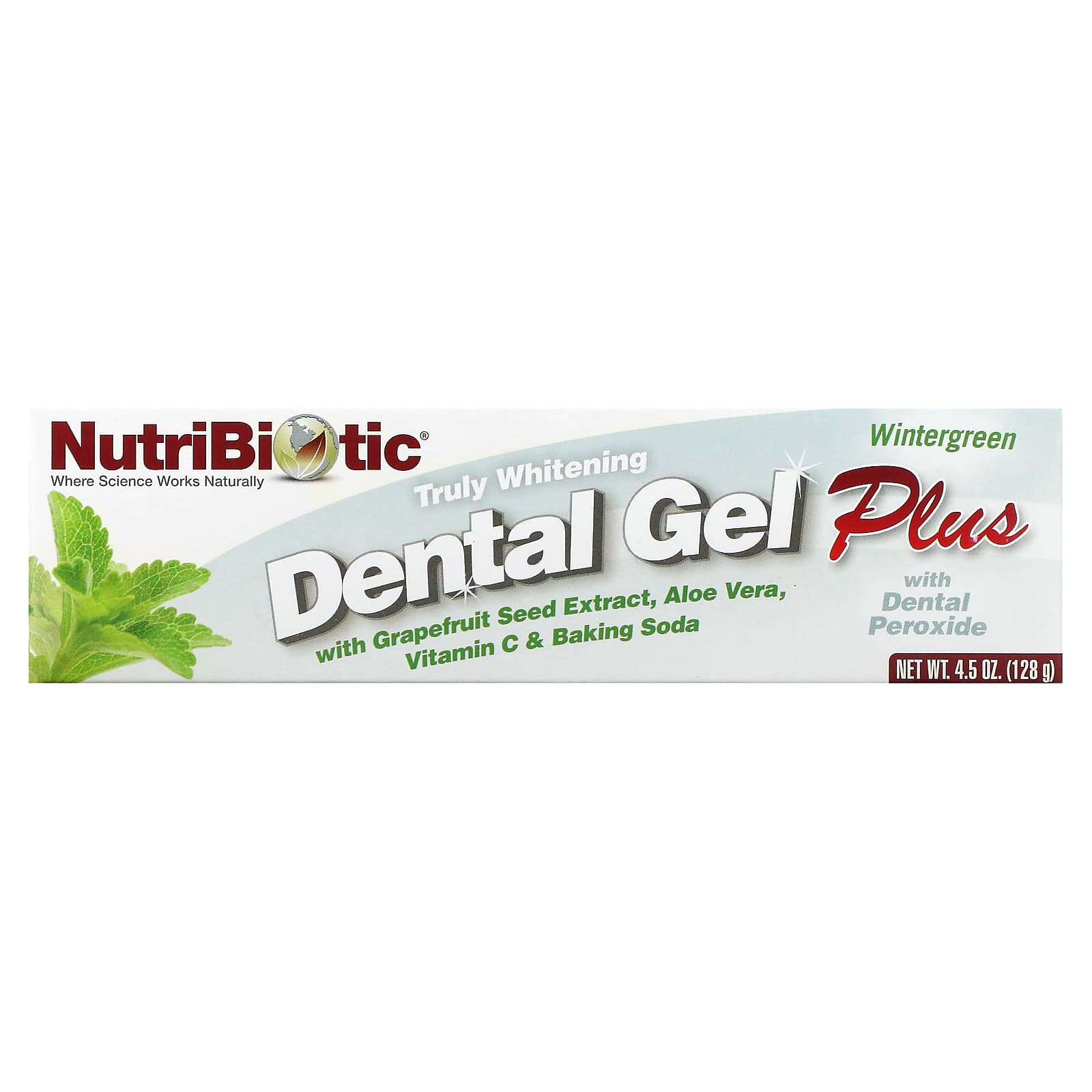 NutriBiotic, Dental Gel Plus, Truly Whitening, Wintergreen, 4.5 oz (128 g) - Image 2