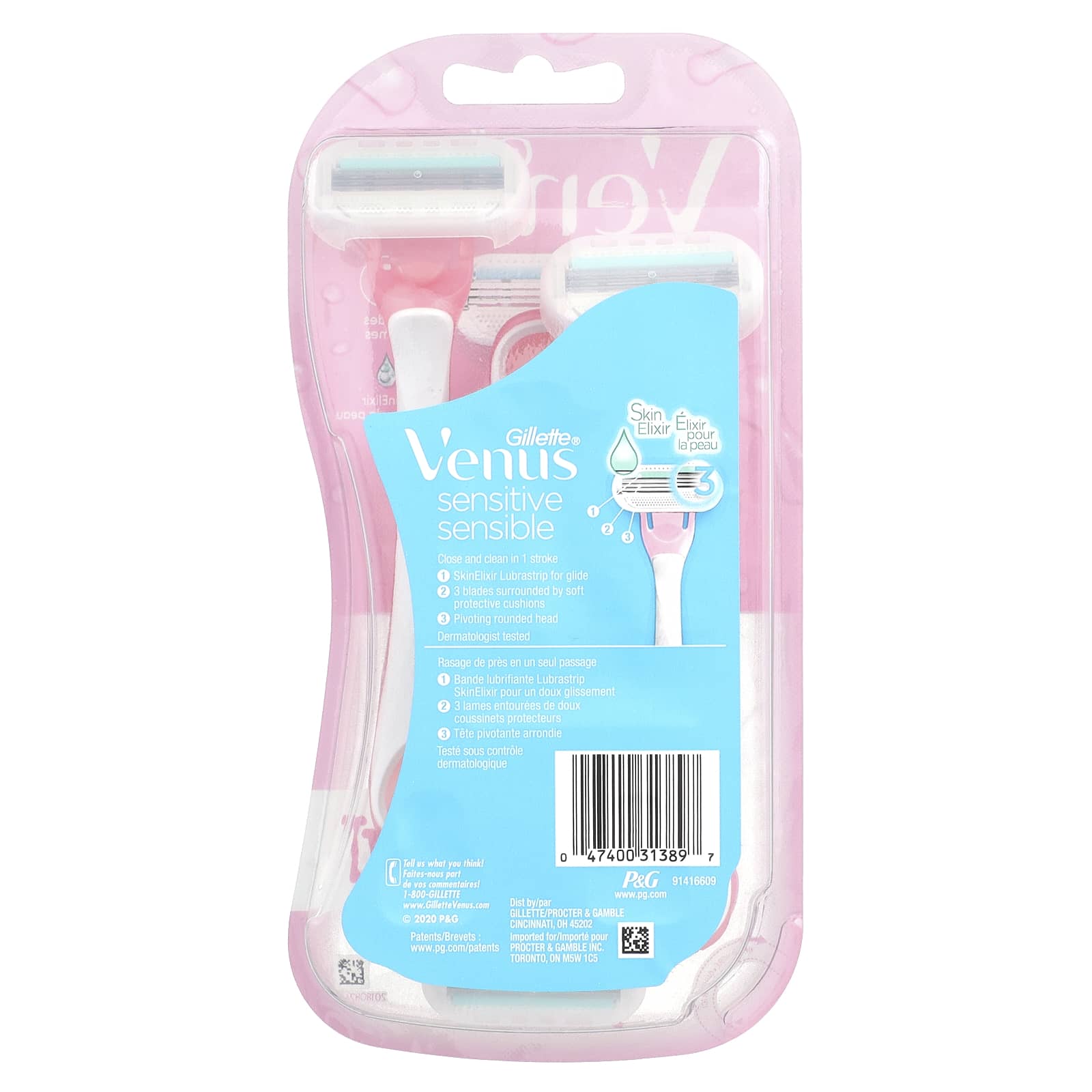 Gillette Venus Sensitive 3-Blade Disposable Razors - Close & Clean - Image 2
