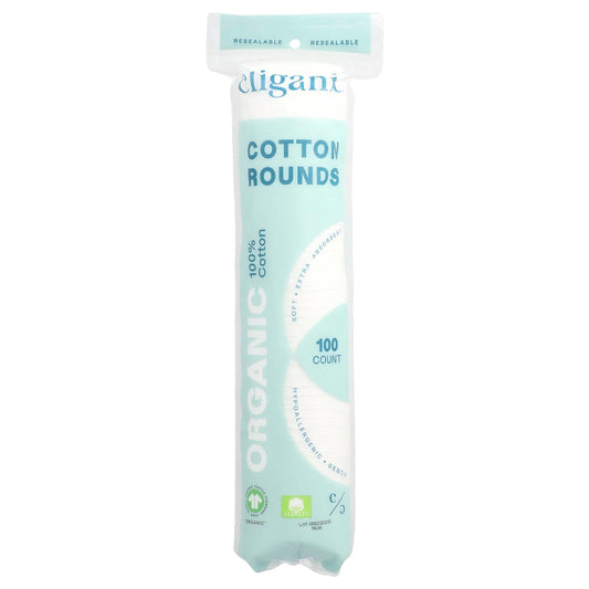 Certified Organic Cotton Makeup Remover Pads - 100 Count - Image 1