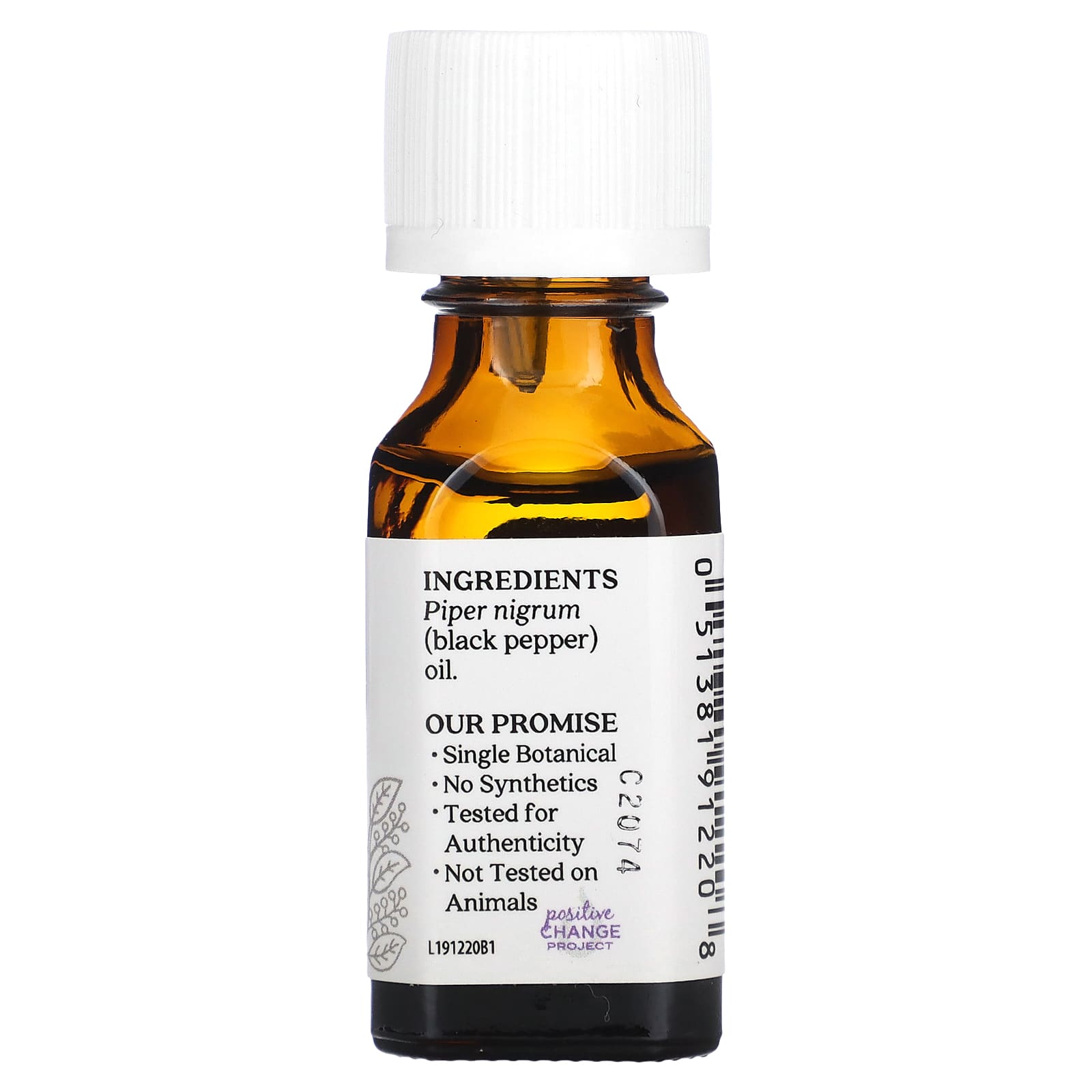 Black Pepper Essential Oil by Aura Cacia - 0.5 fl oz (15 ml) - Image 2