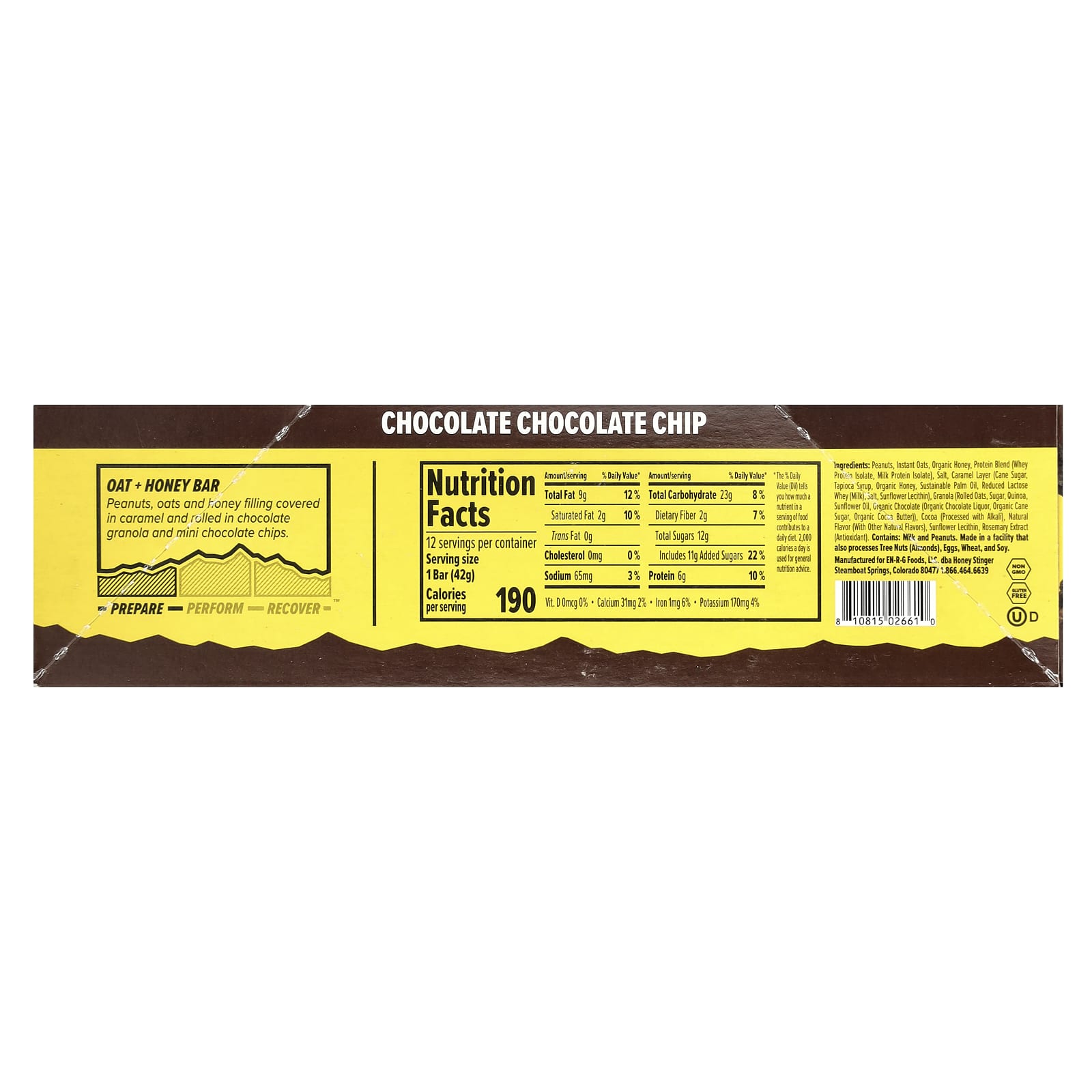 Chocolate Chocolate Chip Oat + Honey Energy Bars by Honey Stinger - Image 2