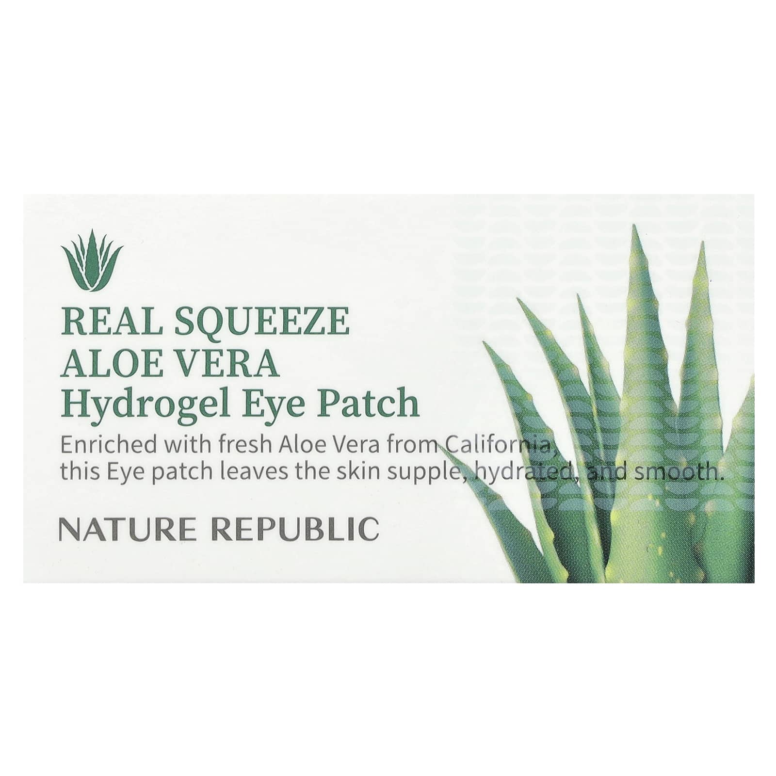 Nature Republic, Real Squeeze, Aloe Vera Hydrogel Eye Patch, 60 ea, 2.46 oz (70 g) - Image 2