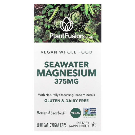 PlantFusion, Vegan SeaWater Magnesium, 60 Organic Vegan Caps - Image 1