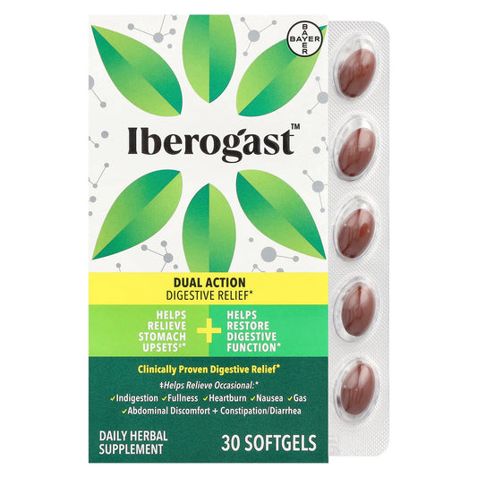Iberogast Digestive Relief Supplement 30 Softgels - Image 1