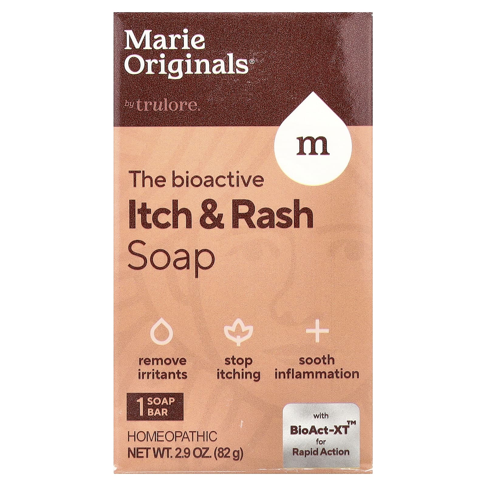 Marie Originals, The Bioactive Itch & Rash Bar Soap, 2.9 oz (82 g) - Image 1