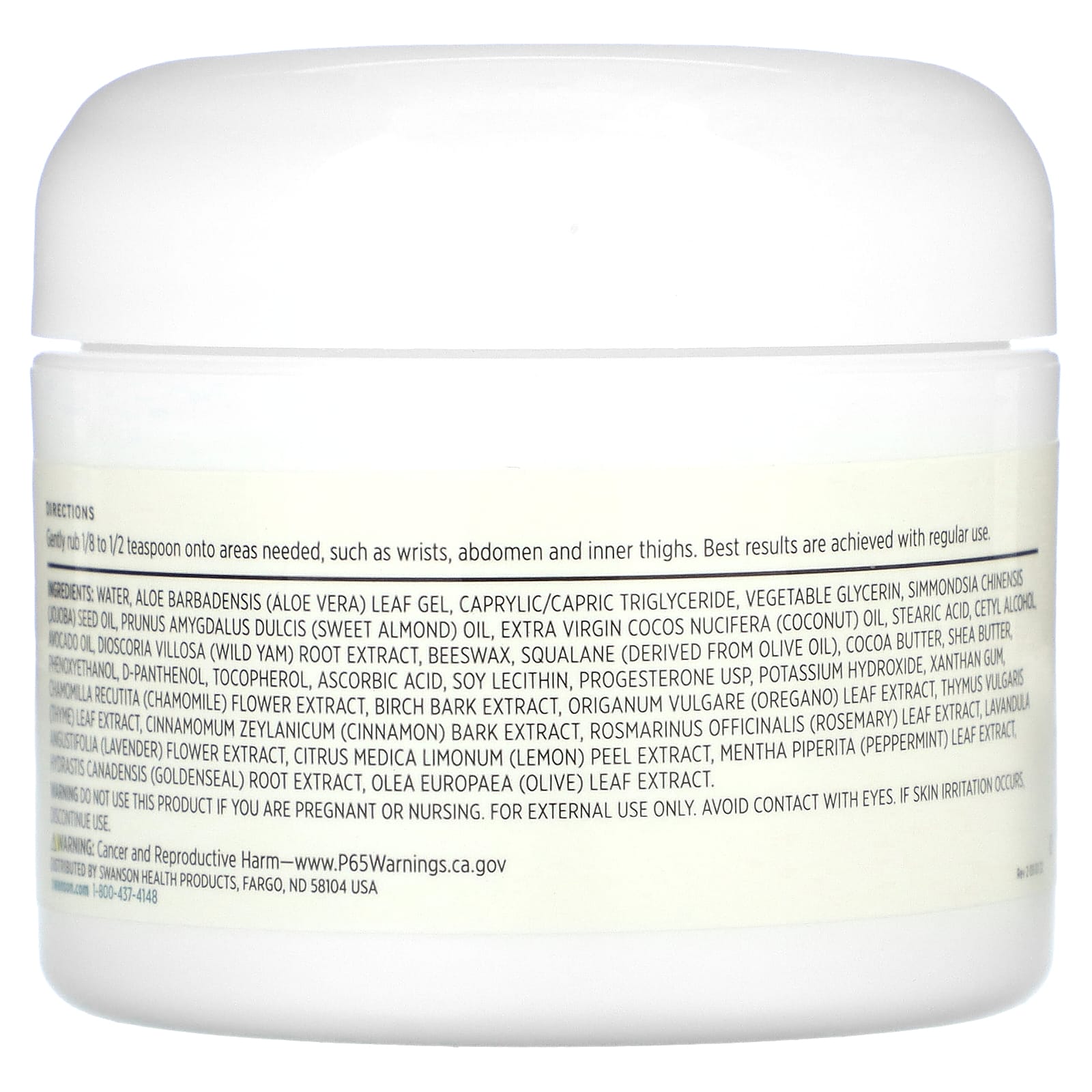 Swanson, Wild Yam Cream, 2 fl oz (59 ml) - Image 2