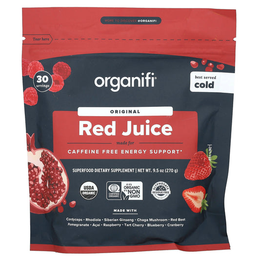 Organifi, Original Red Juice, Caffeine Free, 9.5 oz (270 g) - Image 1