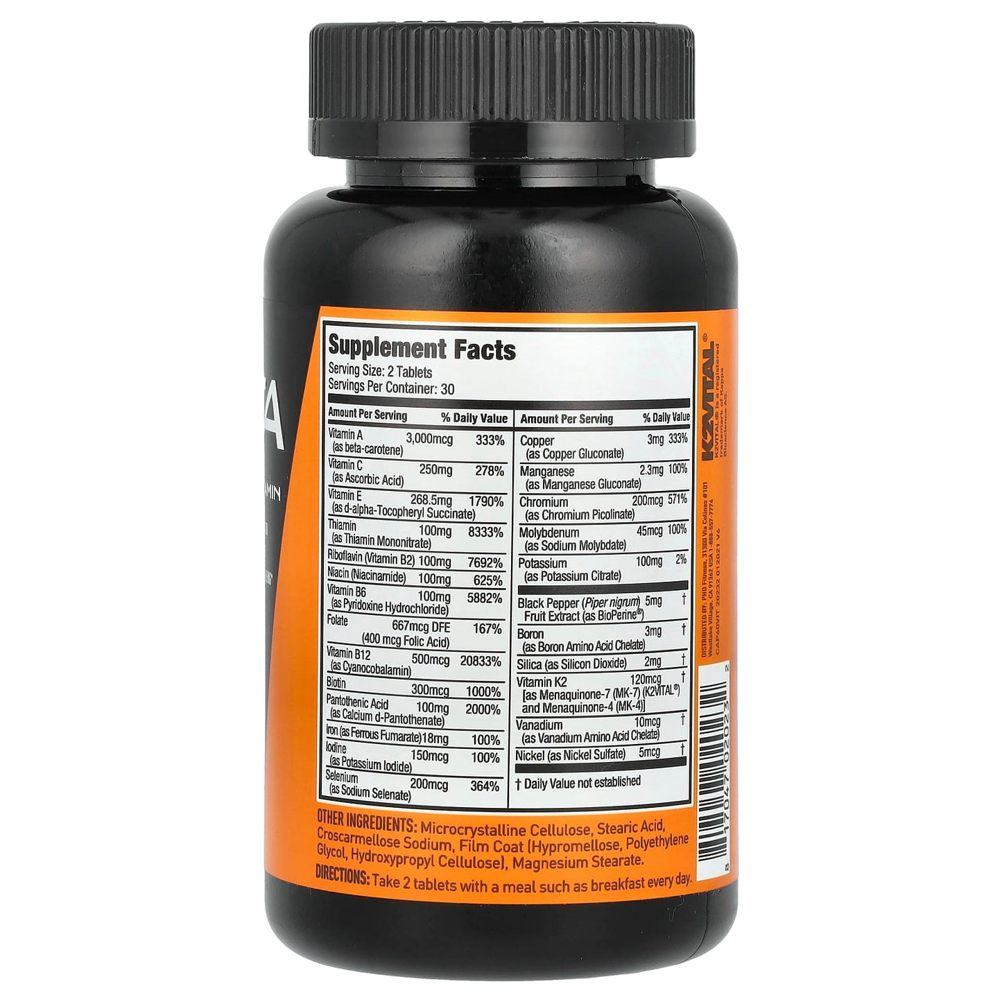 JYM Vita Multi-Vitamin Supplement for Athletes - 60 Tablets - Image 2