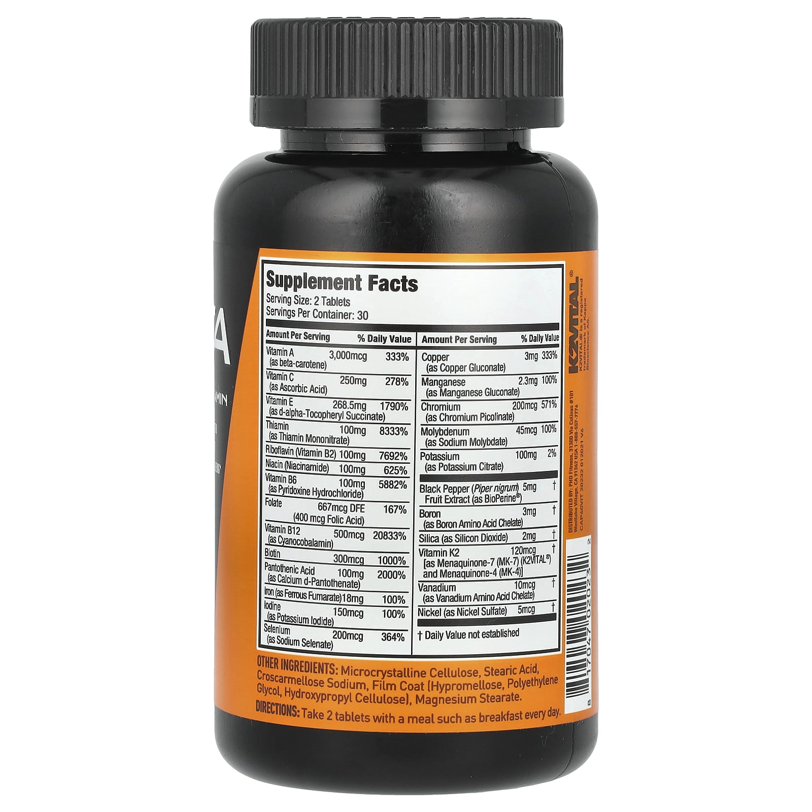 JYM Vita Multi-Vitamin Supplement for Athletes - 60 Tablets - Image 2