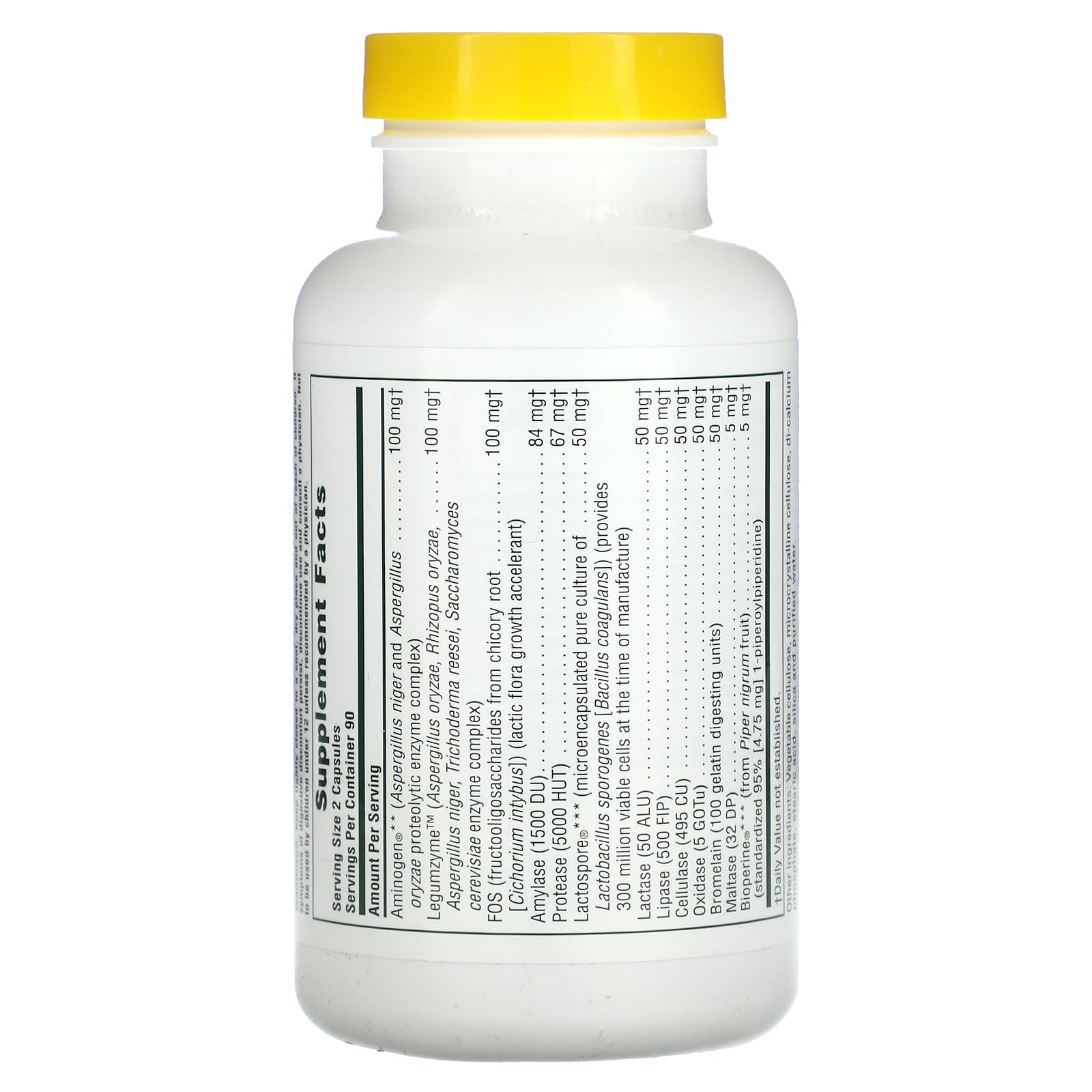 NaturesPlus, Acti-Zyme, 180 Vegan Capsules - Image 2
