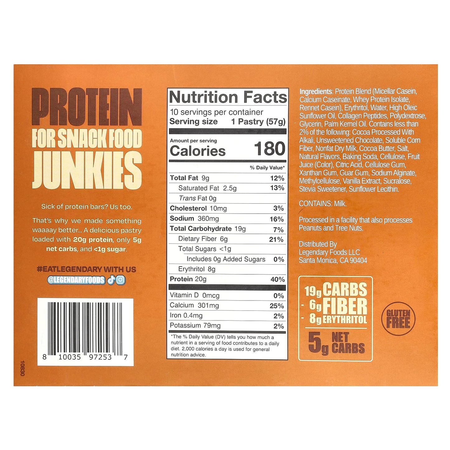 Legendary Foods, Protein Pastry, S'mores, 10 Pack, 2 oz (57 g) Each - Image 2