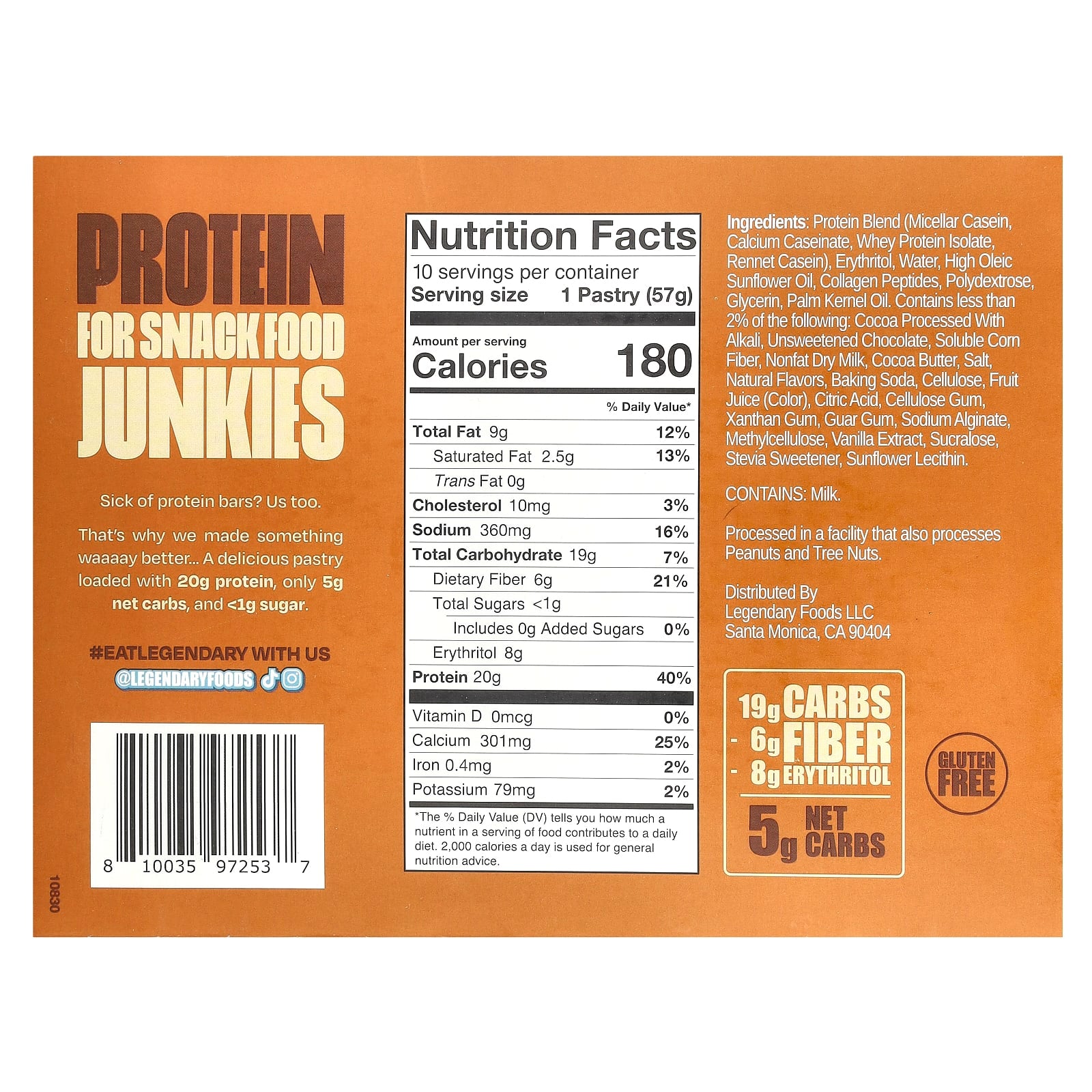 Legendary Foods, Protein Pastry, S'mores, 10 Pack, 2 oz (57 g) Each - Image 2