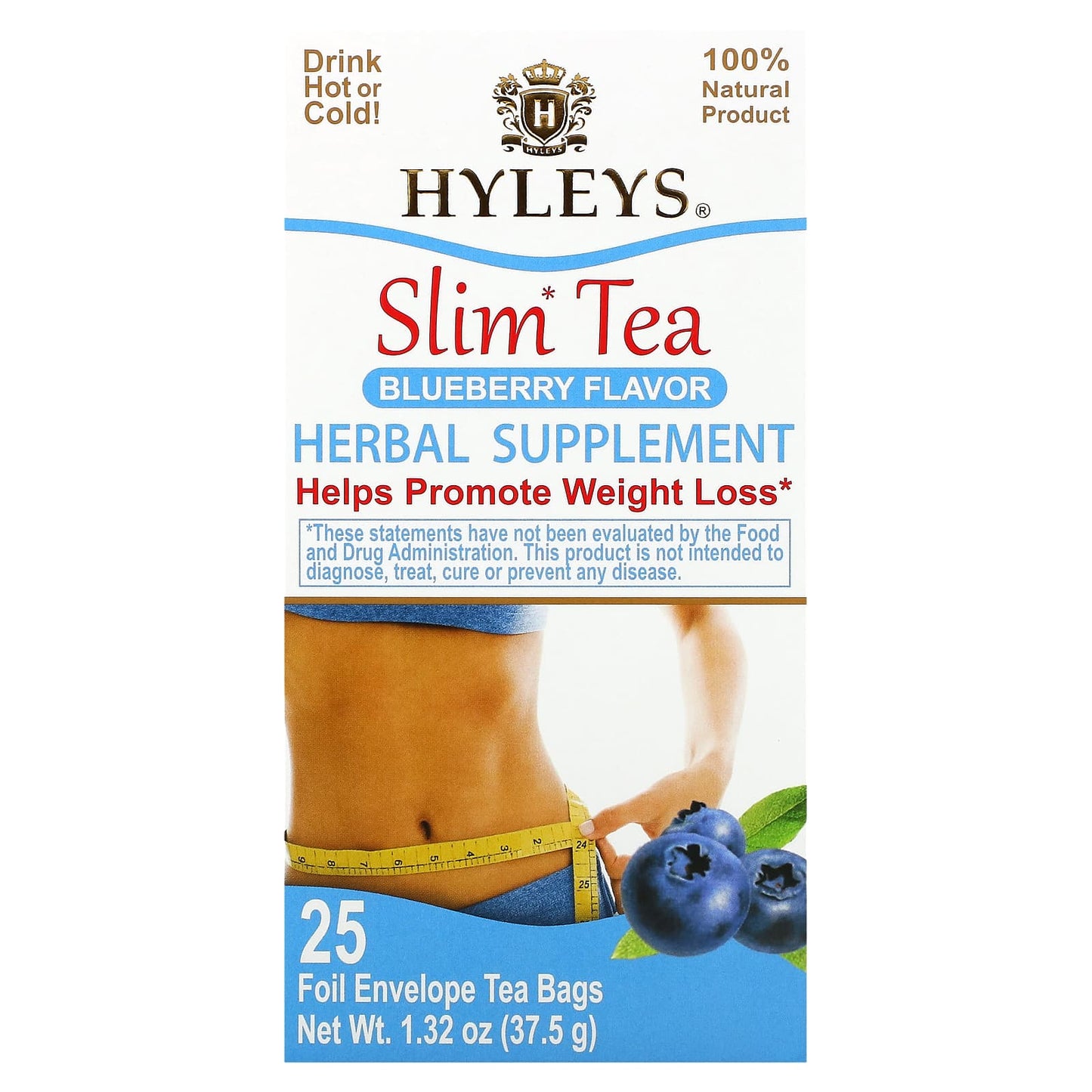 Natural Weight Loss Support with Hyleys Tea Blueberry - Image 1