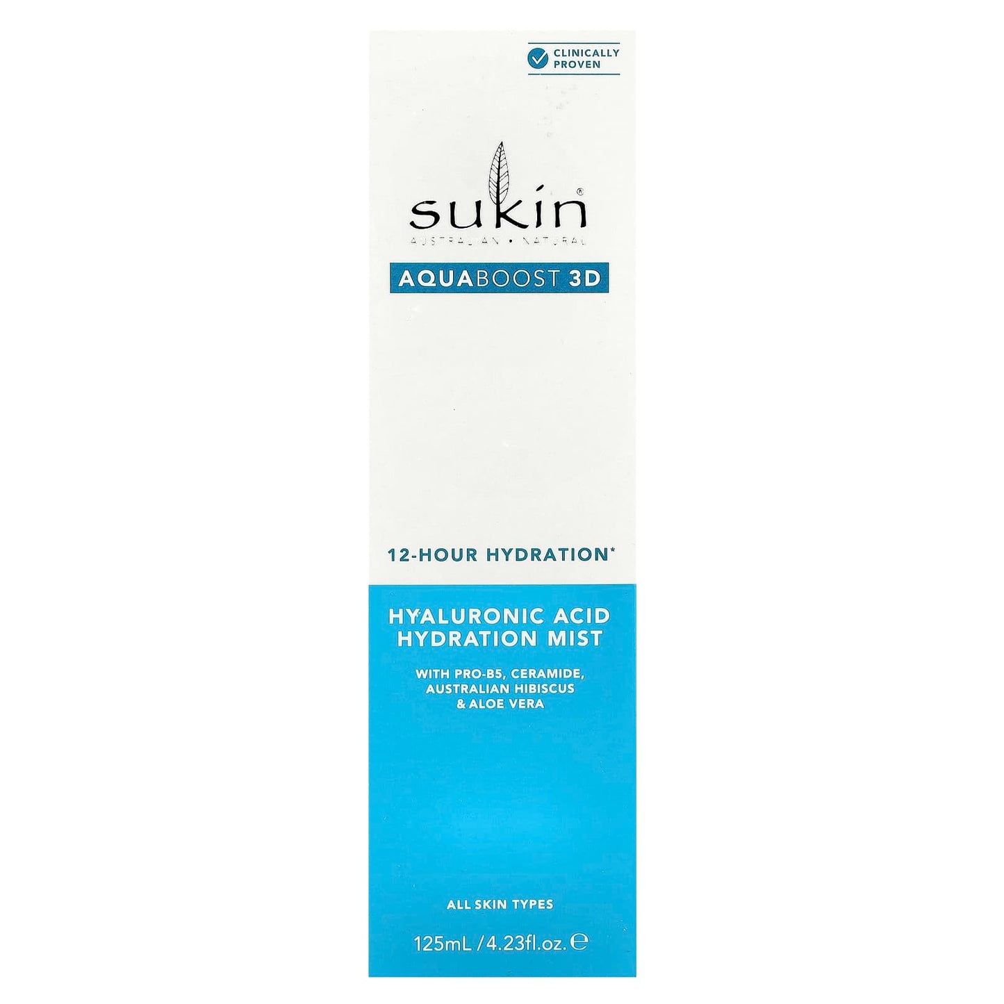 Sukin, AquaBoost 3D, Hyaluronic Acid Hydration Mist, All Skin Types, 4.23 fl oz (125 ml) - Image 2