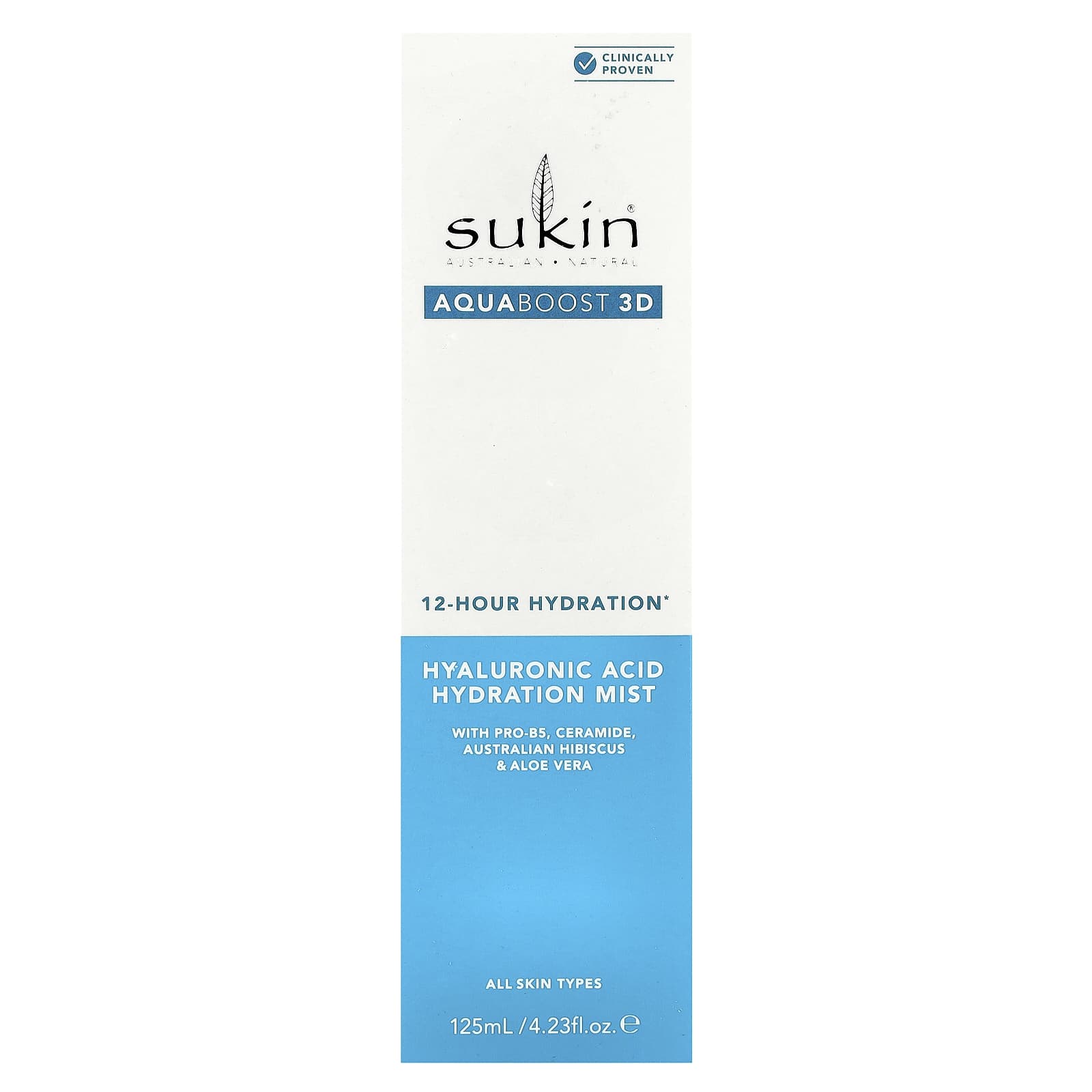 Sukin, AquaBoost 3D, Hyaluronic Acid Hydration Mist, All Skin Types, 4.23 fl oz (125 ml) - Image 2