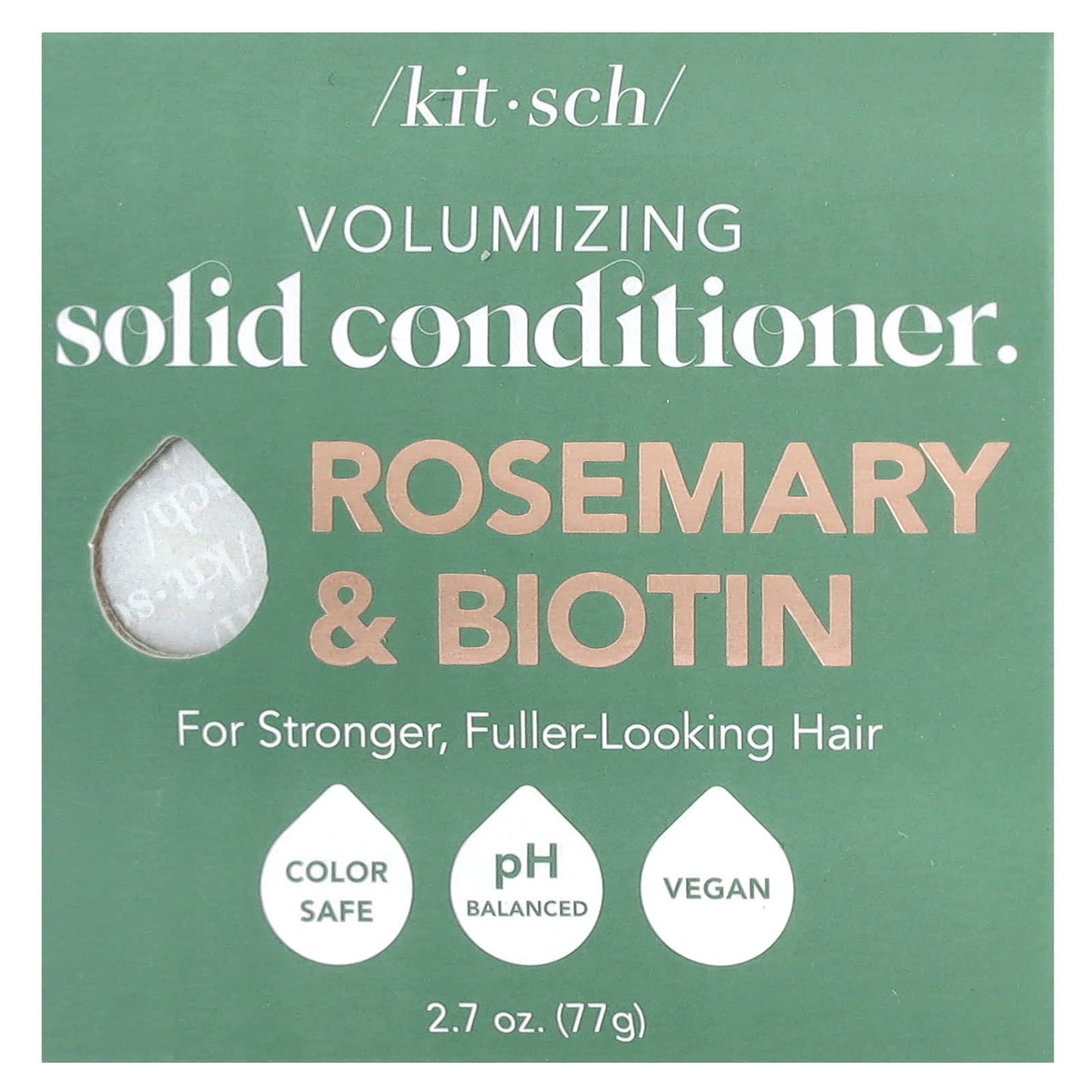 Kitsch, Volumizing Solid Conditioner Bar, Rosemary & Biotin, Lavender & Vanilla, 2.7 oz (77 g) - Image 1