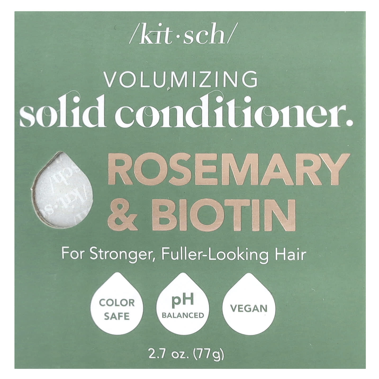Kitsch, Volumizing Solid Conditioner Bar, Rosemary & Biotin, Lavender & Vanilla, 2.7 oz (77 g) - Image 1