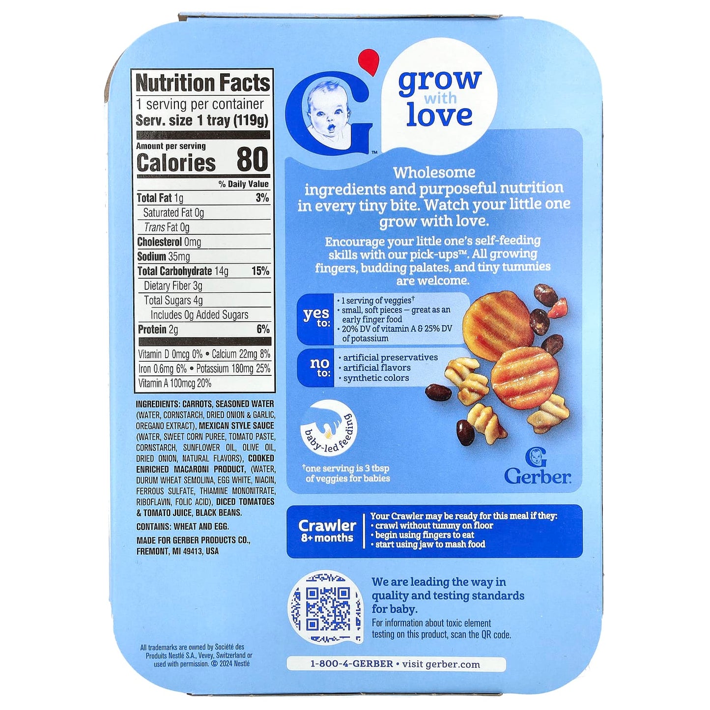 Gerber Pick-Ups Mild Mexican-Style Pasta for Babies 8+ Months - Image 2