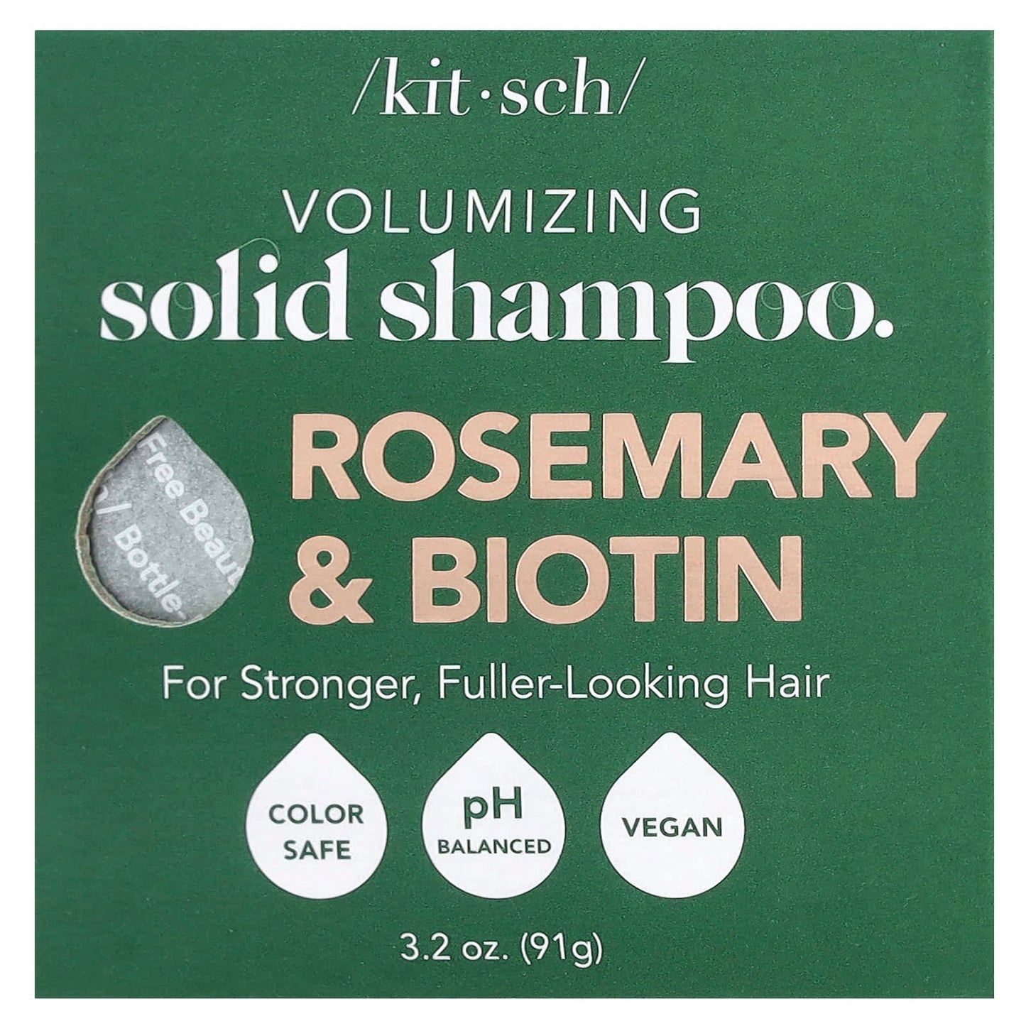 Kitsch, Volumizing Solid Shampoo Bar, Rosemary & Biotin, Lavender & Vanilla, 3.2 oz (91 g) - Image 1