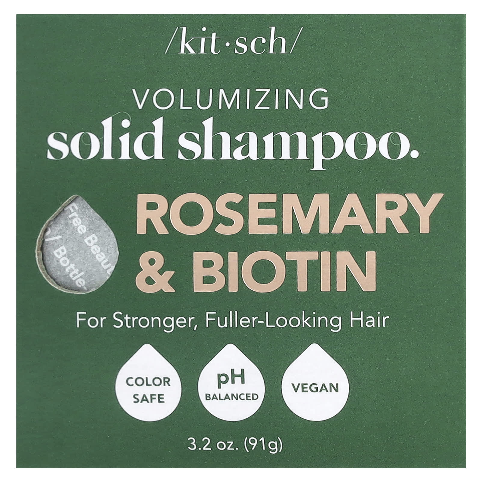 Kitsch, Volumizing Solid Shampoo Bar, Rosemary & Biotin, Lavender & Vanilla, 3.2 oz (91 g) - Image 1