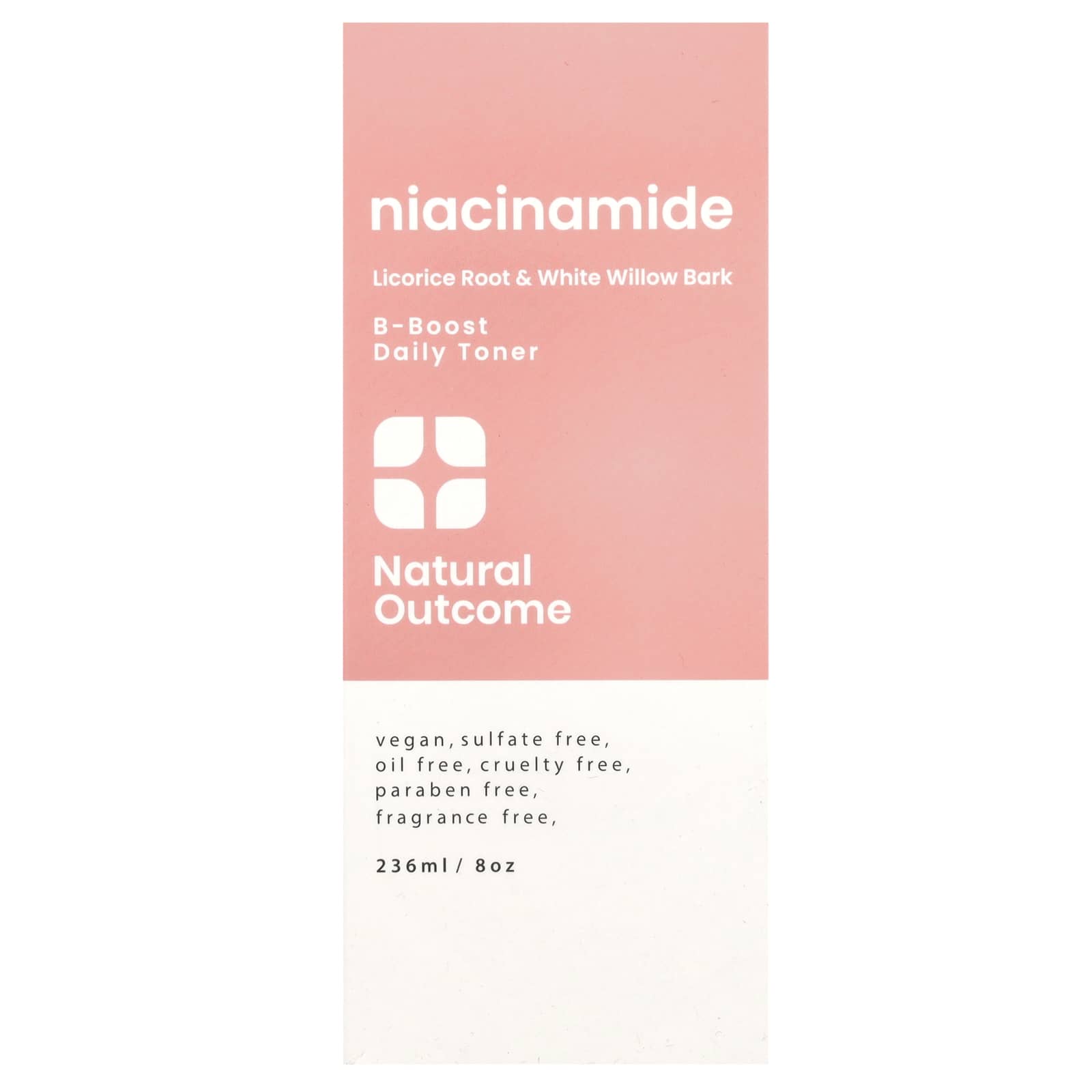Natural Outcome, Niacinamide, B-Boost Daily Toner, Fragrance Free, 8 oz (236 ml) - Image 2