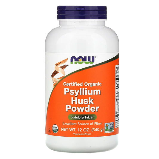 NOW Foods, Certified Organic, Psyllium Husk Powder, 12 oz (340 g) - Image 1