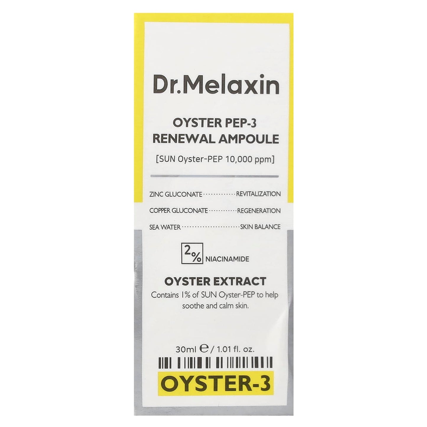 Renew Your Skin with Dr.Melaxin Oyster Pep-3 Ampoule 1.01 fl oz - Image 2
