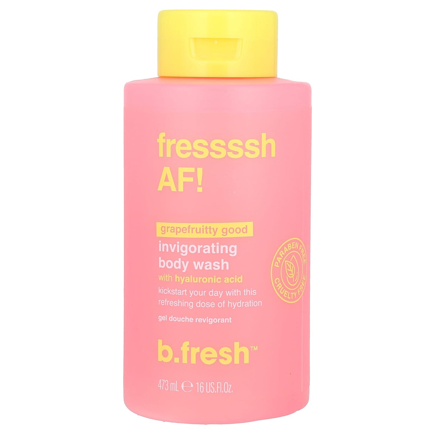Invigorating Grapefruit Body Wash by b.fresh, 16oz, Hydrating & Vegan - Image 1