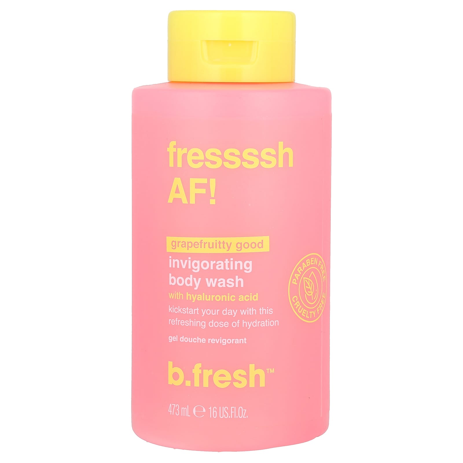Invigorating Grapefruit Body Wash by b.fresh, 16oz, Hydrating & Vegan - Image 1
