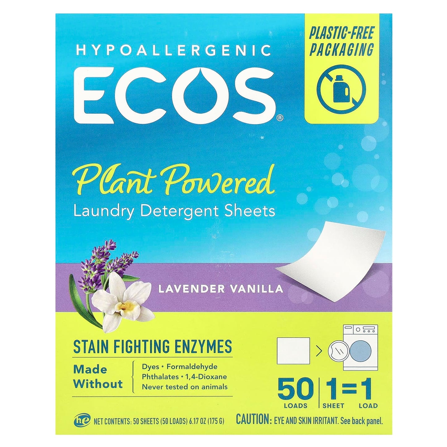 Eco-Friendly Lavender Vanilla Laundry Detergent Sheets by Earth Friendly Products - Image 1