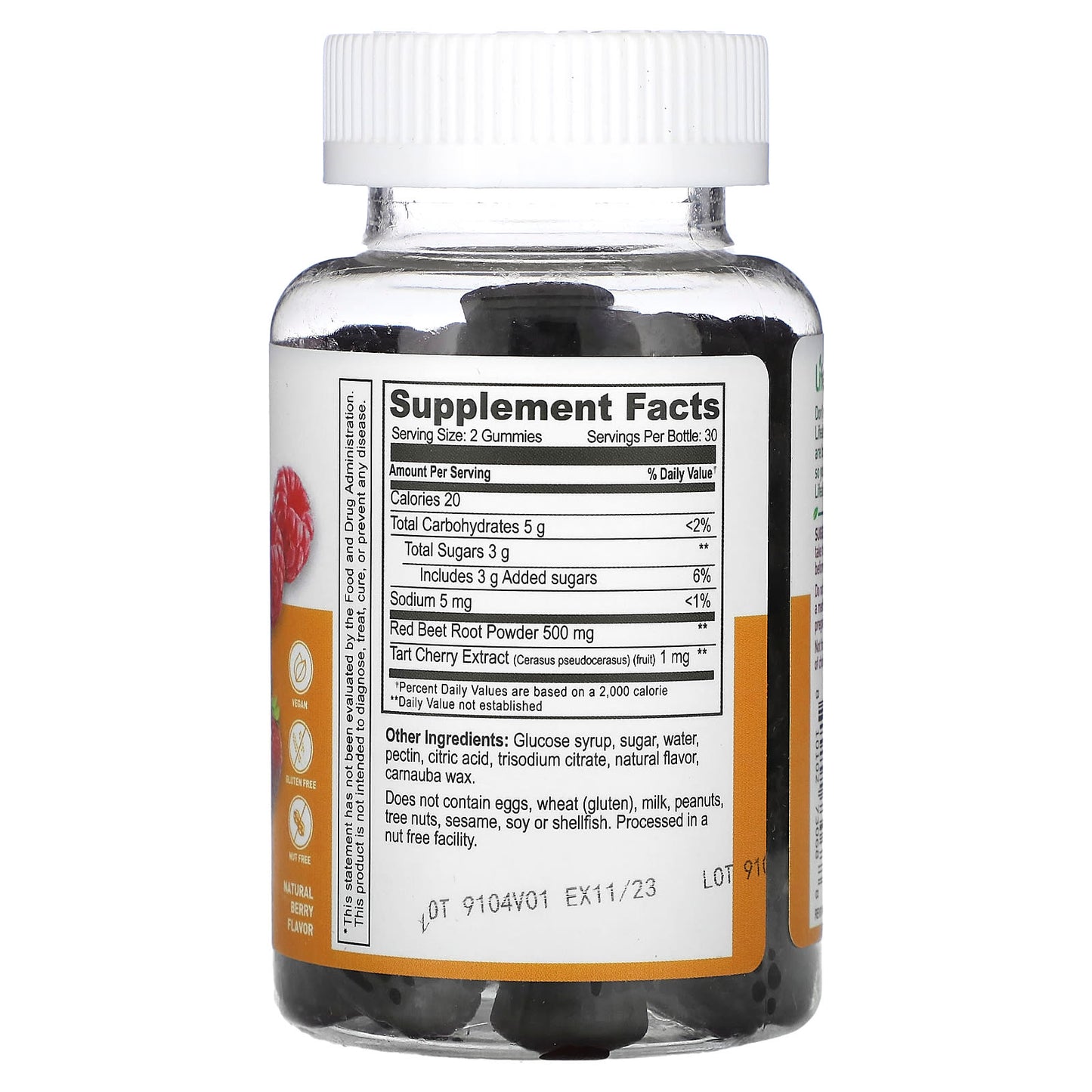 Lifeable, Beet Root + Tart Cherry Extract Gummies, Natural Berry, 60 Gummies - Image 2