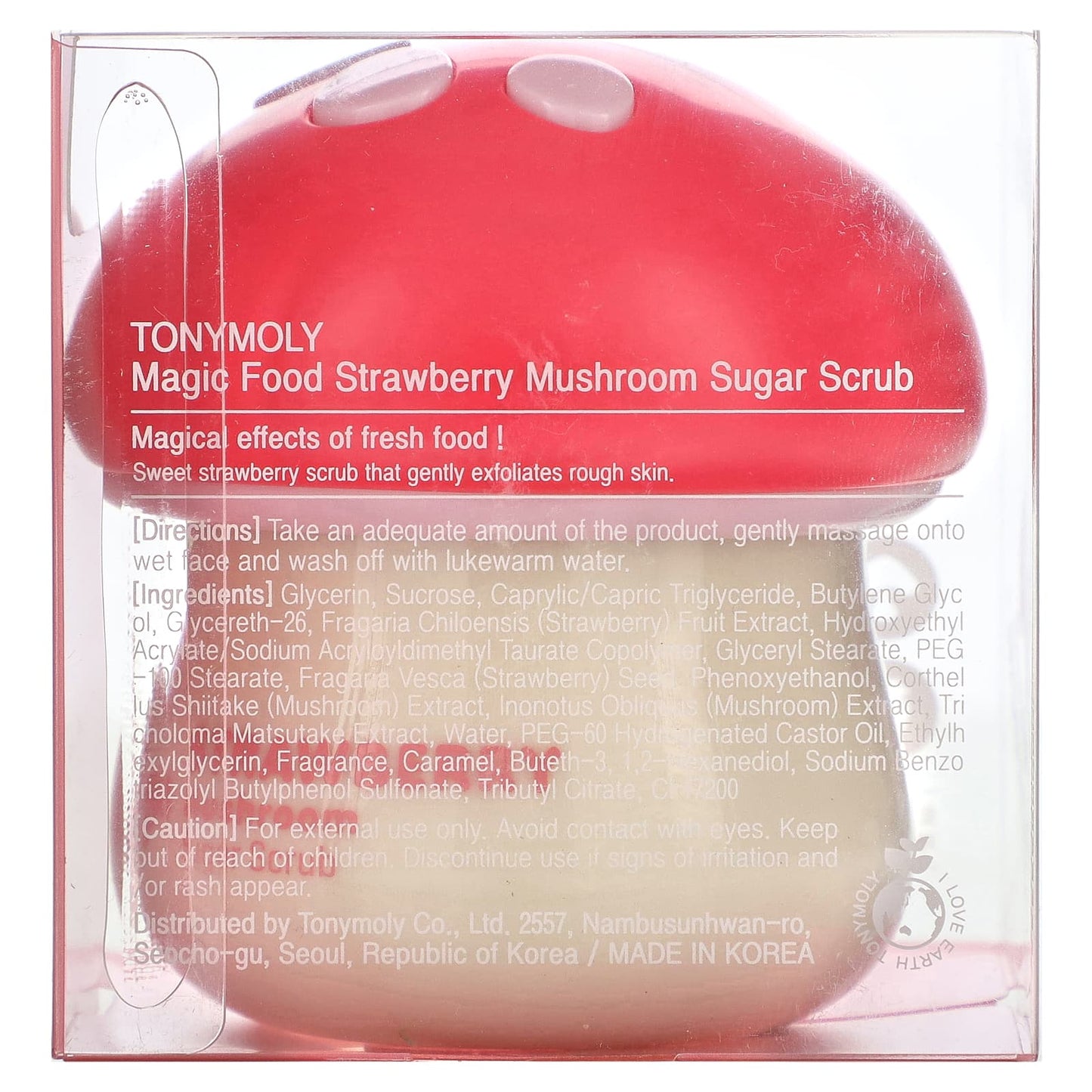 TonyMoly, Strawberry Mushroom Sugar Scrub, 70 ml - Image 2