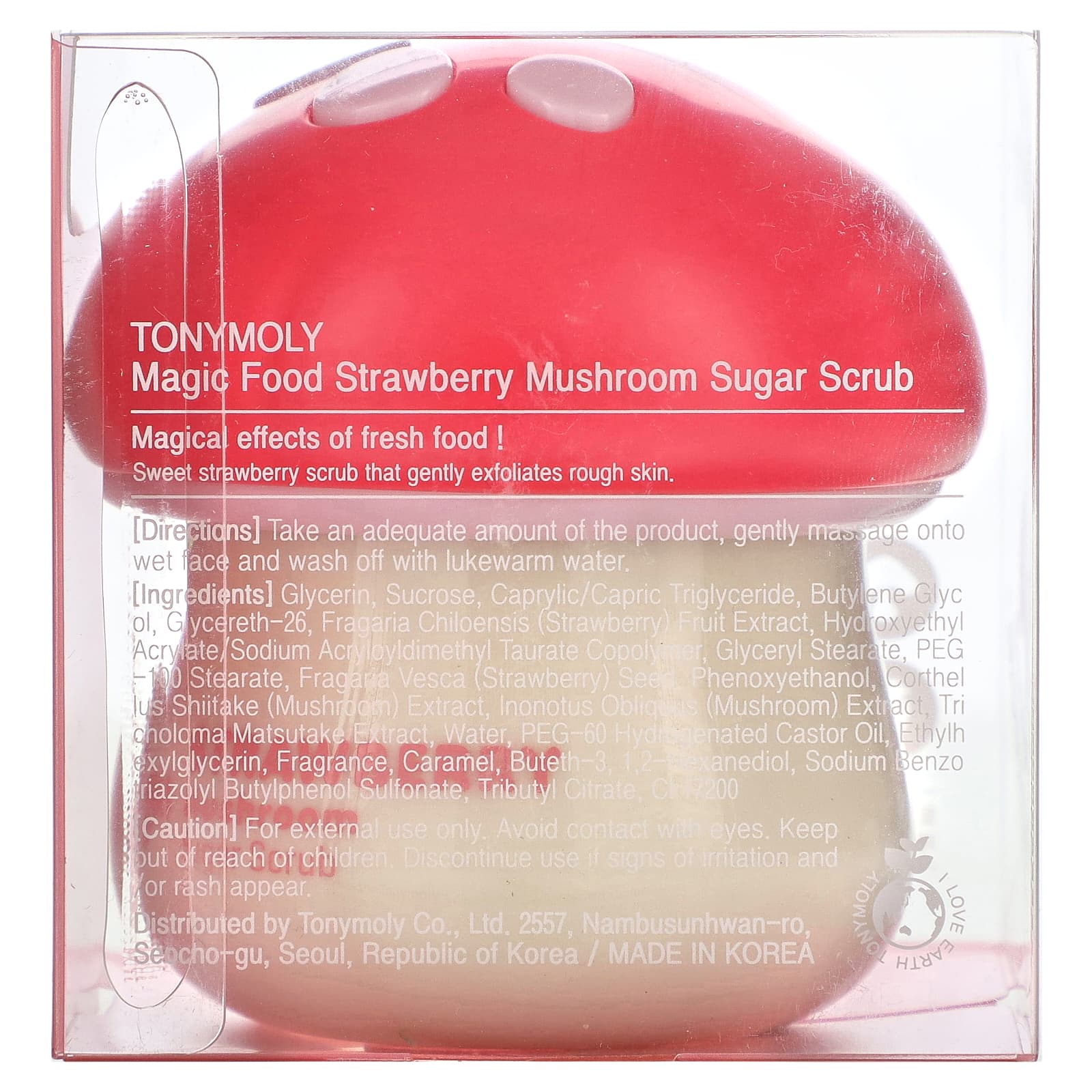TonyMoly, Strawberry Mushroom Sugar Scrub, 70 ml - Image 2