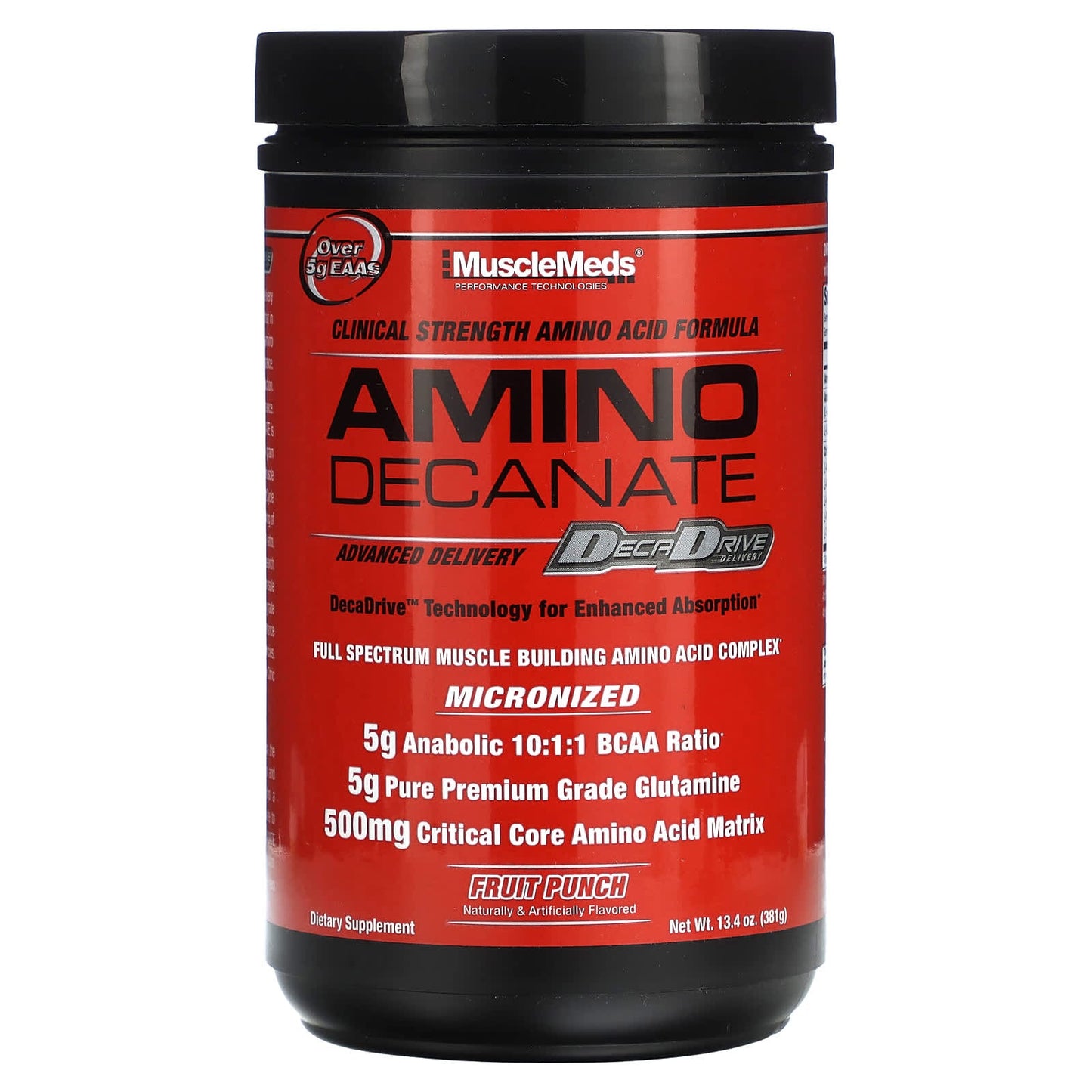 MuscleMeds, Amino Decanate, Fruit Punch, 13.4 oz (381 g) - Image 1
