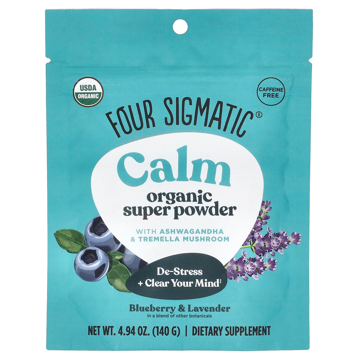 Calm Organic Super Powder by Four Sigmatic - Reduce Stress & Boost Mindfulness - Image 1