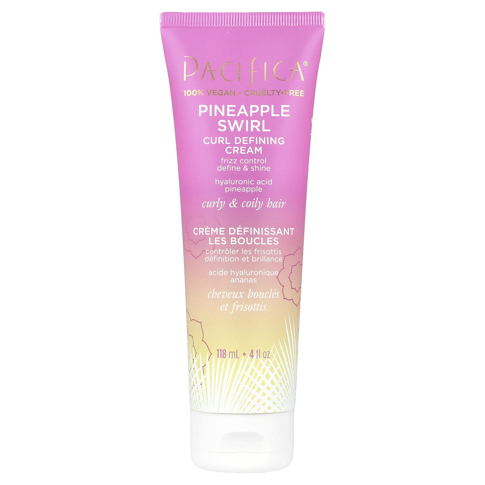 Pacifica, Curl Defining Cream, Pineapple Swirl, 4 fl oz (118 ml) - Image 1